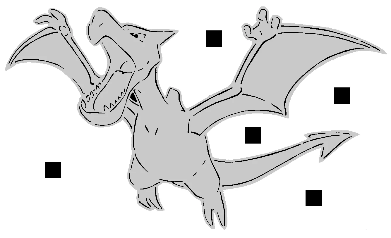142 Aerodactyl stencil 2 + 2D