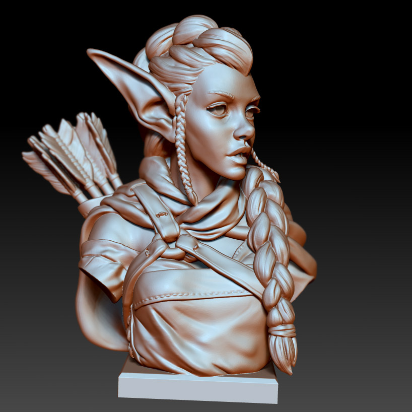 Elf Archer Bust