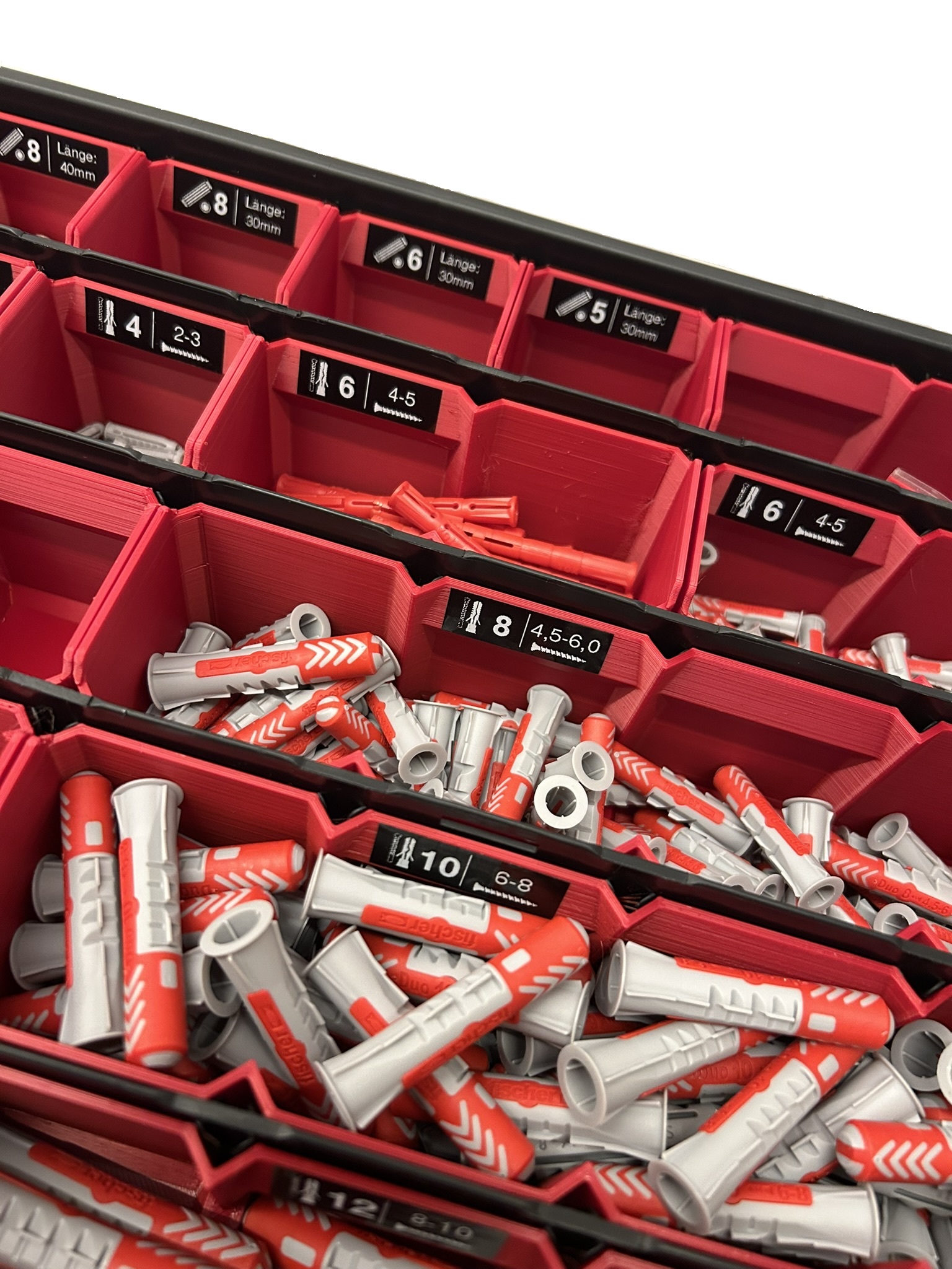 Allit EuroBasic 47 Einlagebox (54x52x63mm) / Aldi Hofer Sortimentskasten Workzone / Allit® EuroPlus Basic 47 container (54x52x63mm) with labelholder