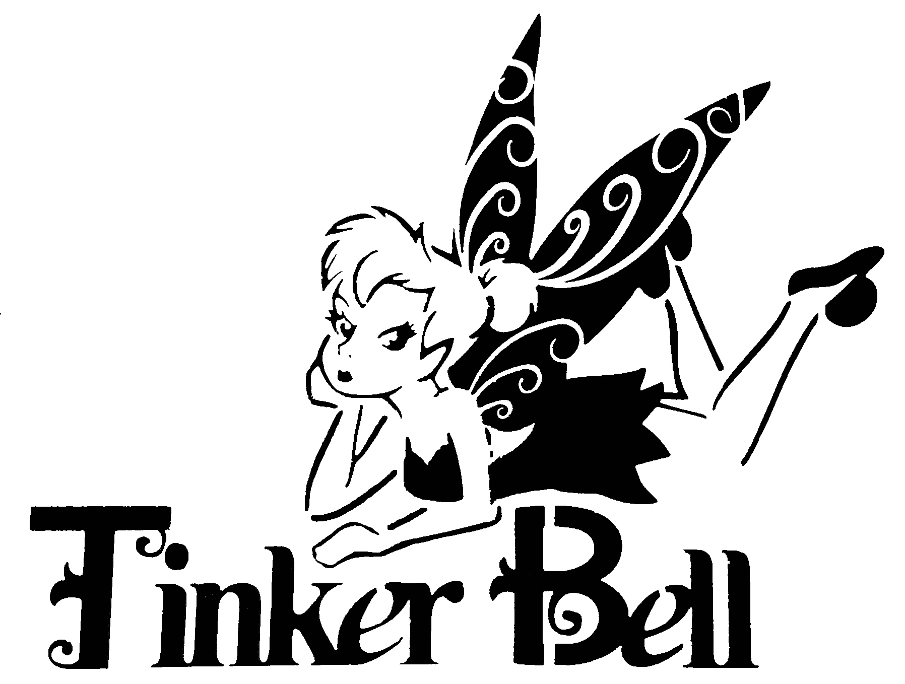 Tinkerbell stencil 3