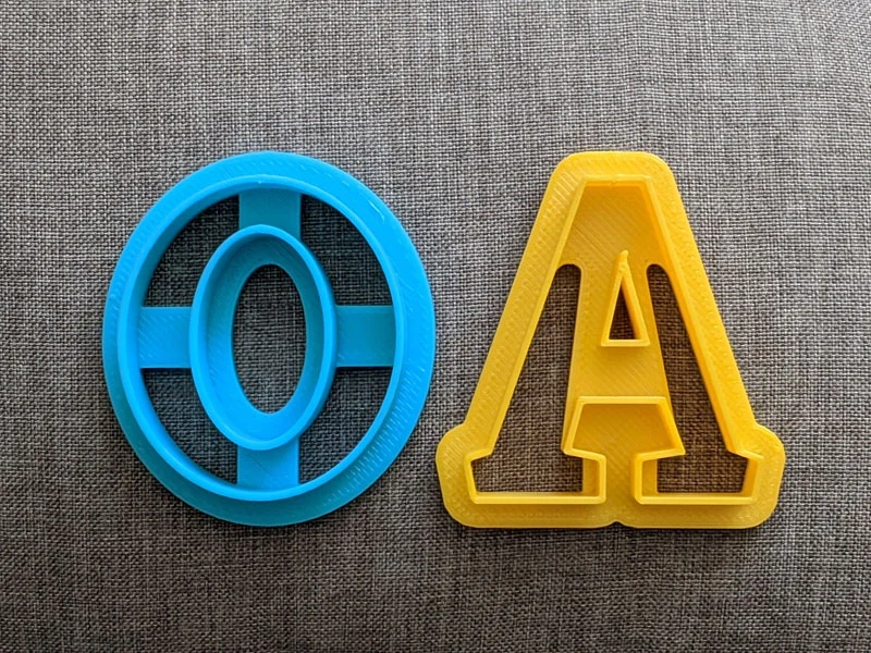 Cookie Dough Letter Alphabet Cutters Reinforced Base