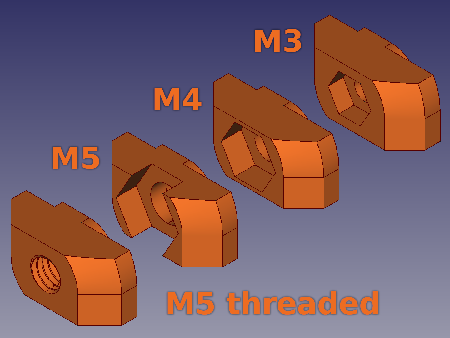 Drop in T-Nut for Prusa 30x30 Profiles