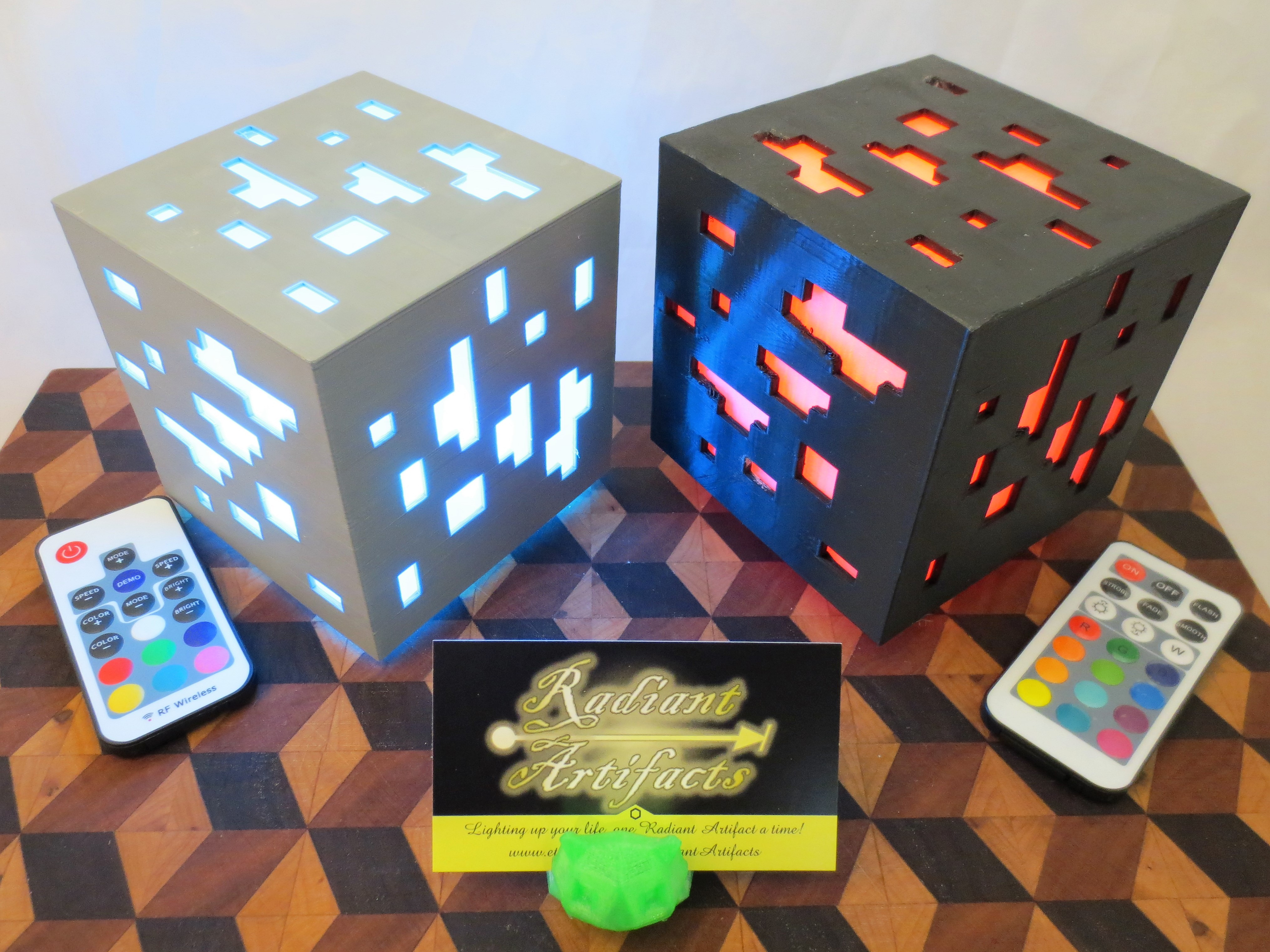 Minecraft Inspired Ore Cube LED Lamp, USB+Remote OR Batteries