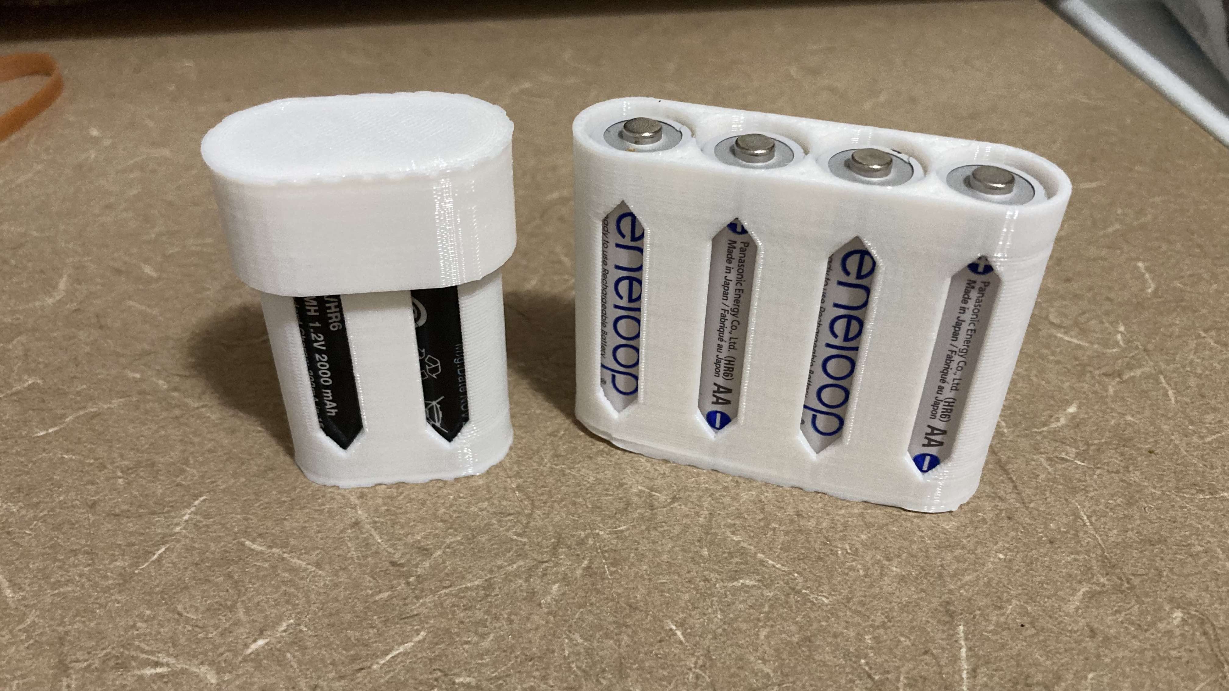 Parametric AA/AAA/AAAA/C/D/other cylindrical battery holder