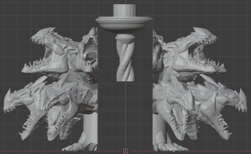 Dragon Candlestick and Incense Cone Burner