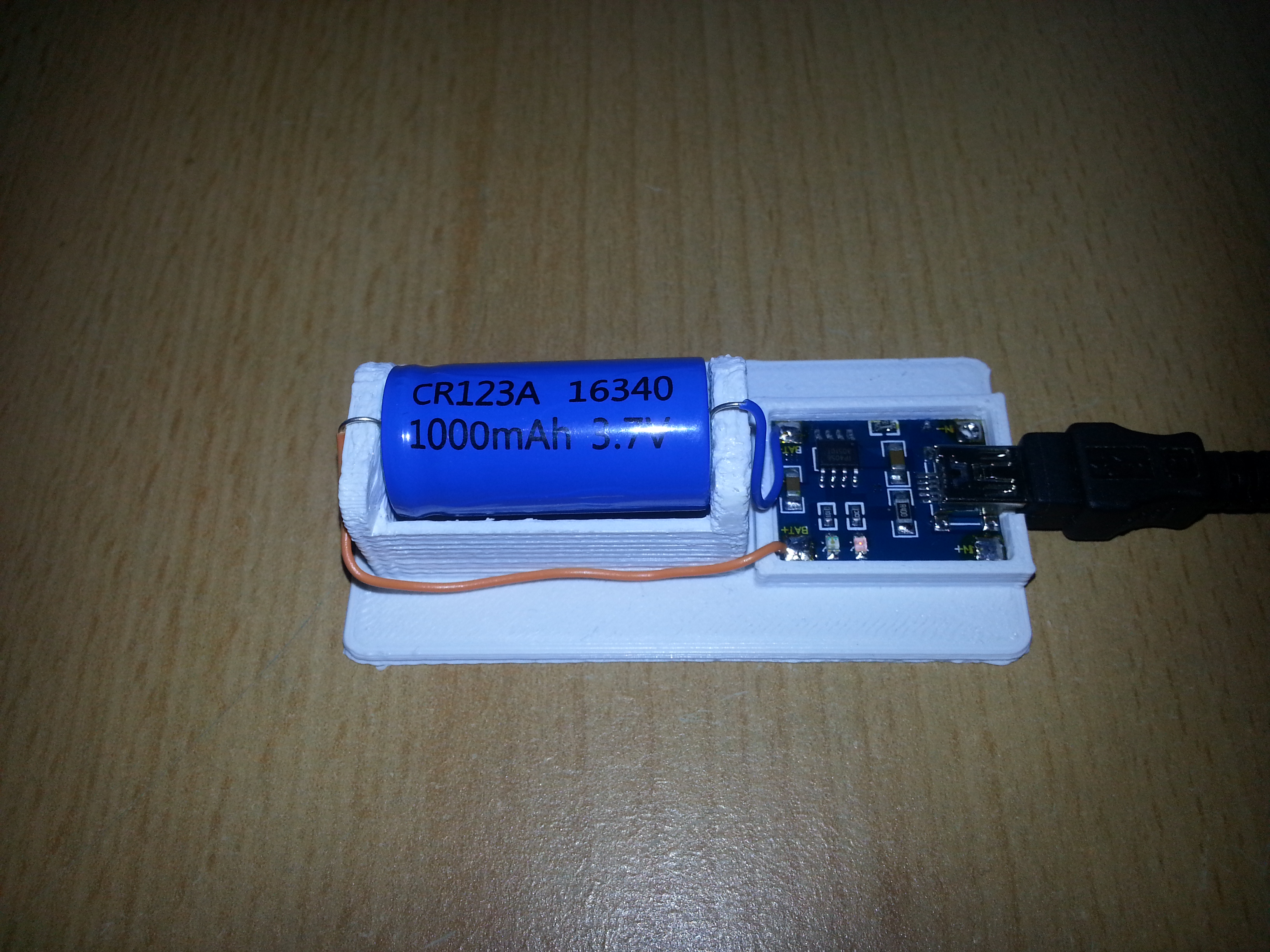 CR123A / 16340 Lithium Cell Charger Using TP4056