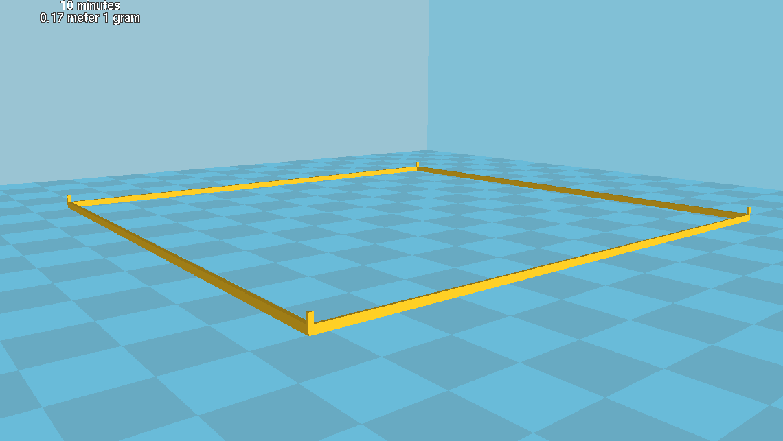 Square test pattern for leveling troubleshooting