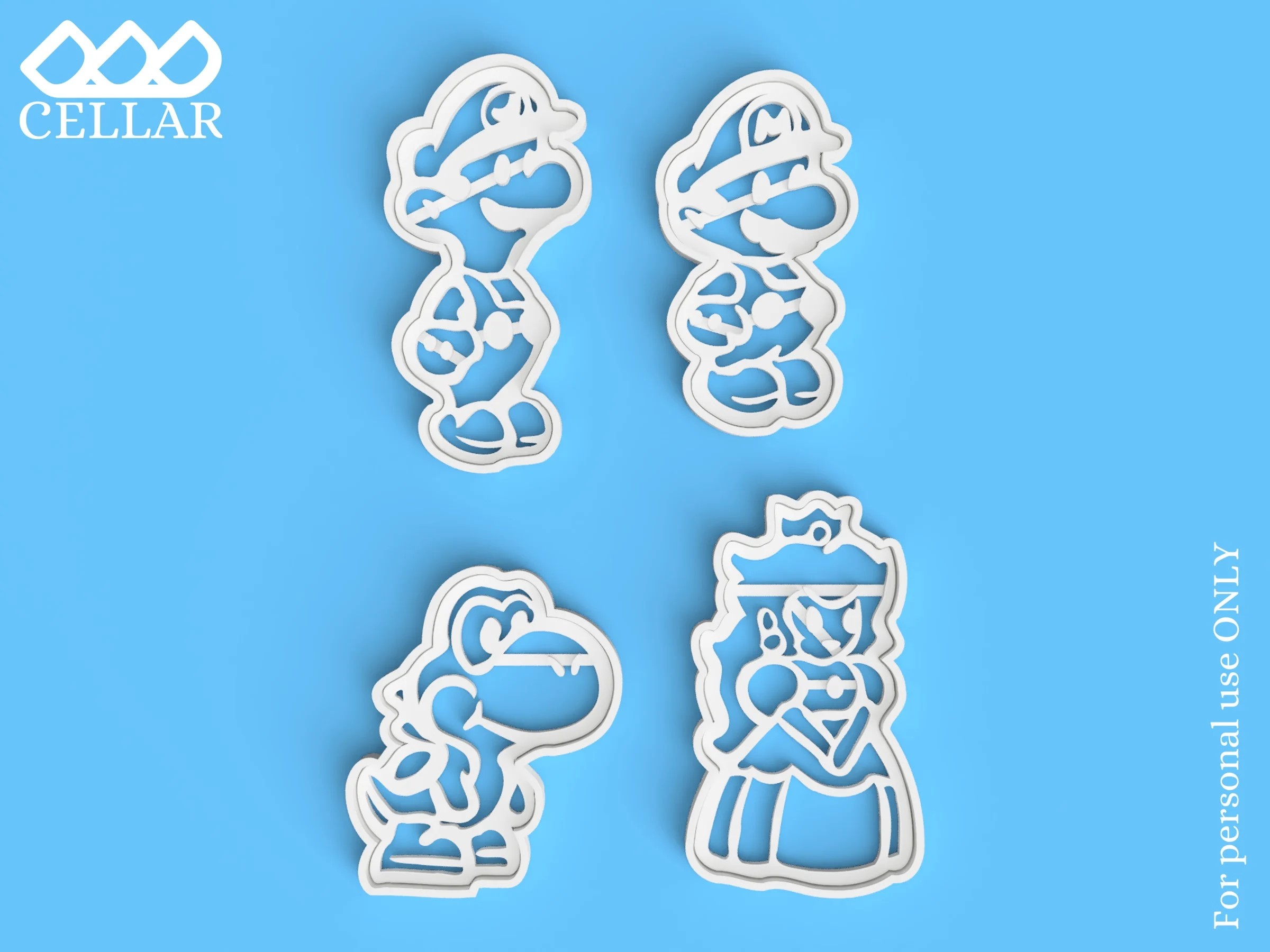 Video Game Inspired Cookie Cutters & Stampers - ALL-STAR - Set 1