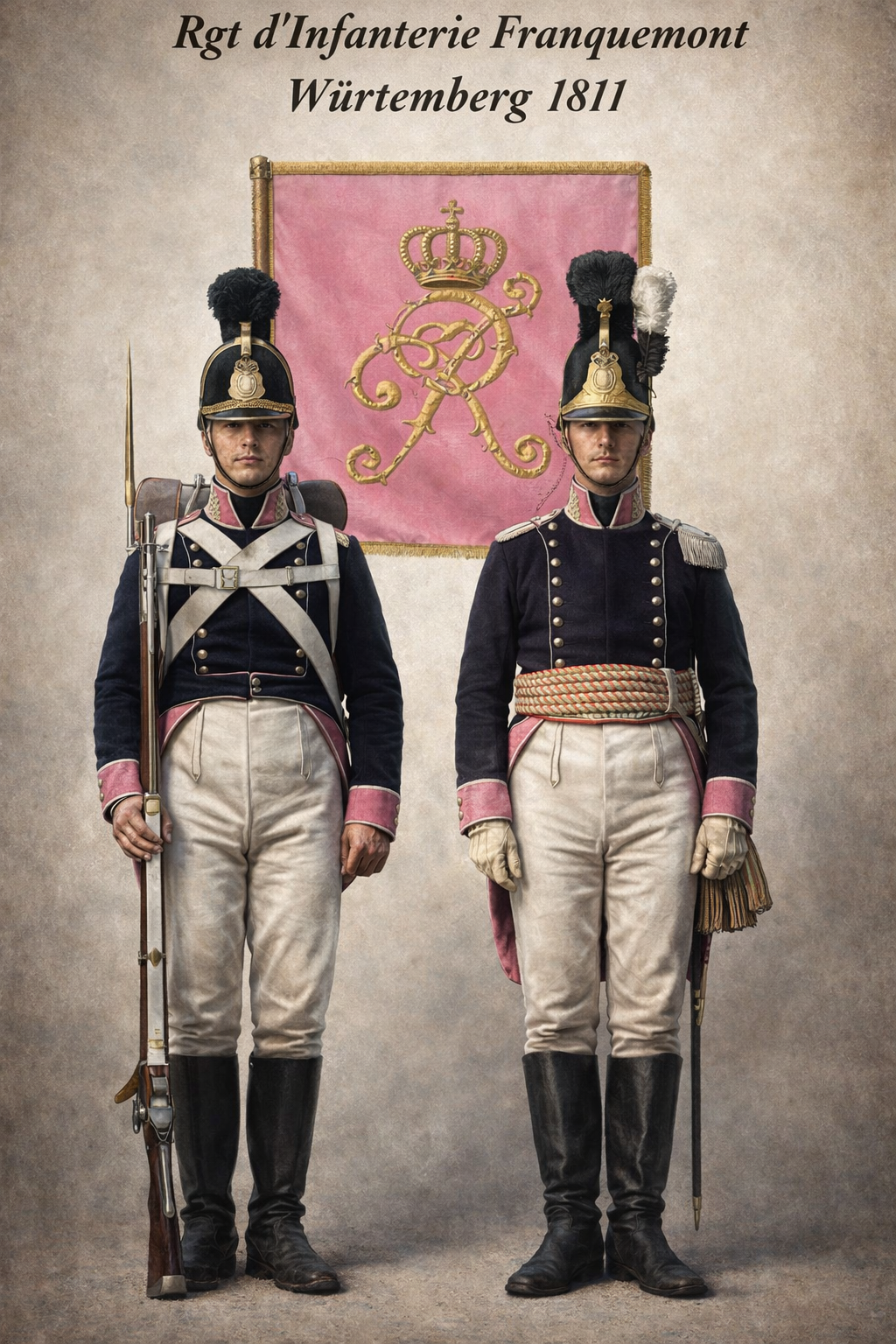Soldat de l'empire no 47: infanterie du Wurtemberg regiment Franquemont 1811