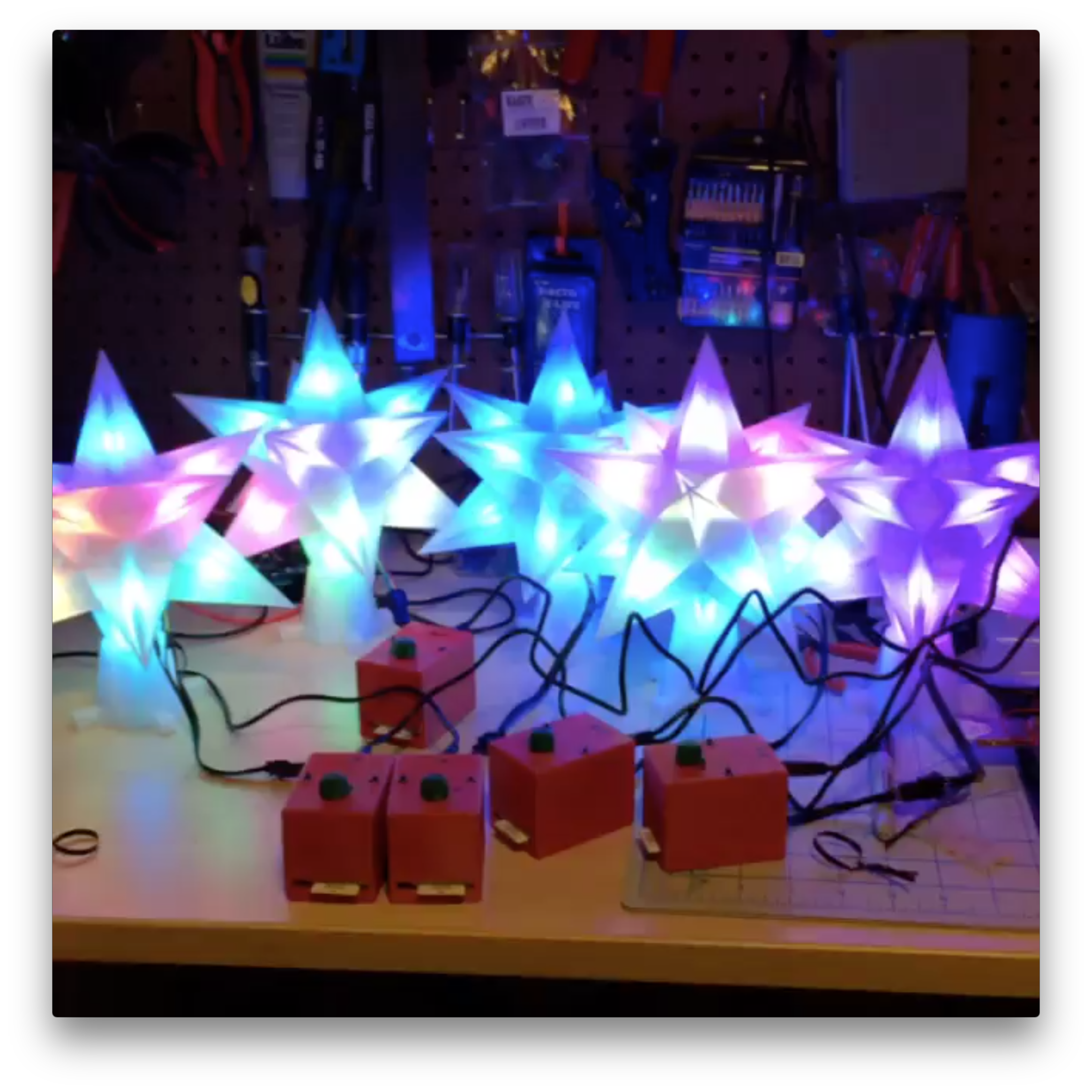 Modification of 12 pointed star for 12mm diffused thin digital RGB LED pixels