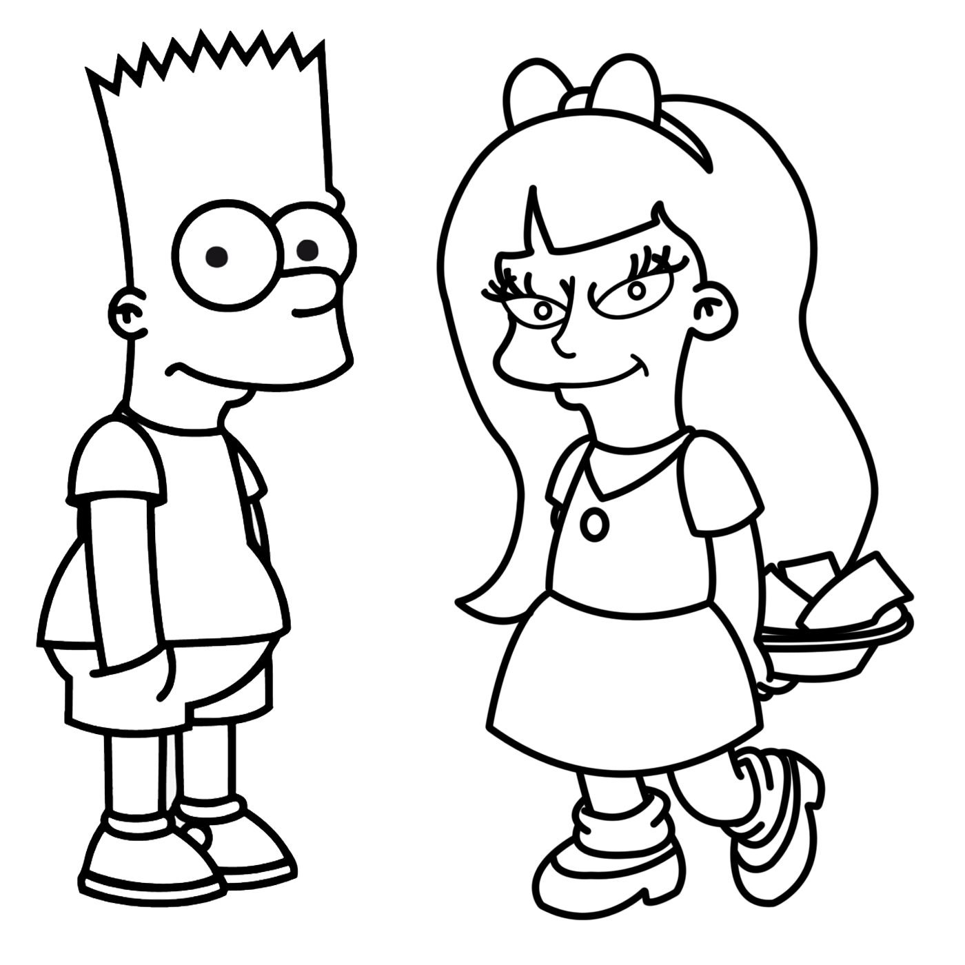 Bart Simpson and Jessica Lovejoy