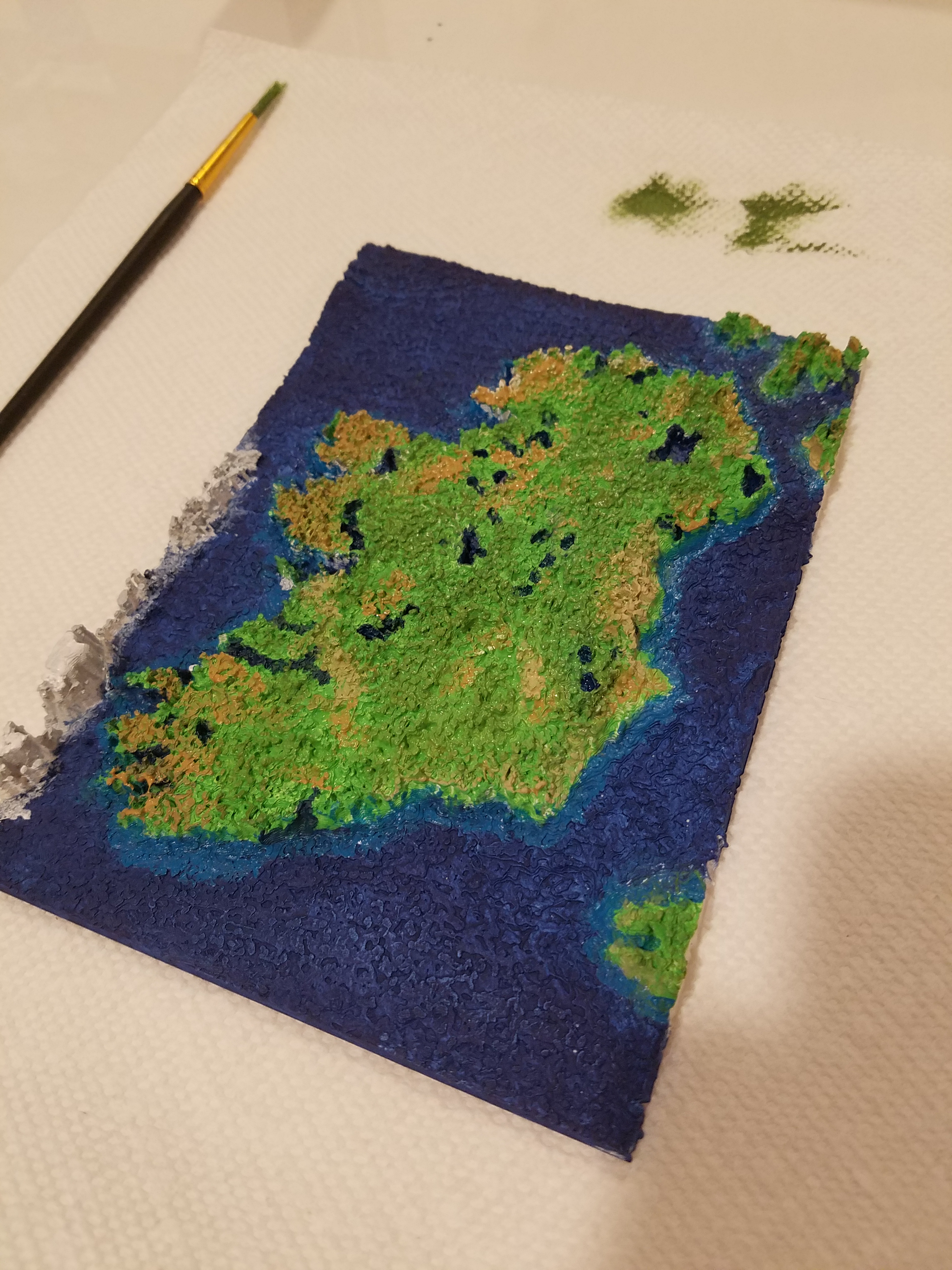Ireland topographical map