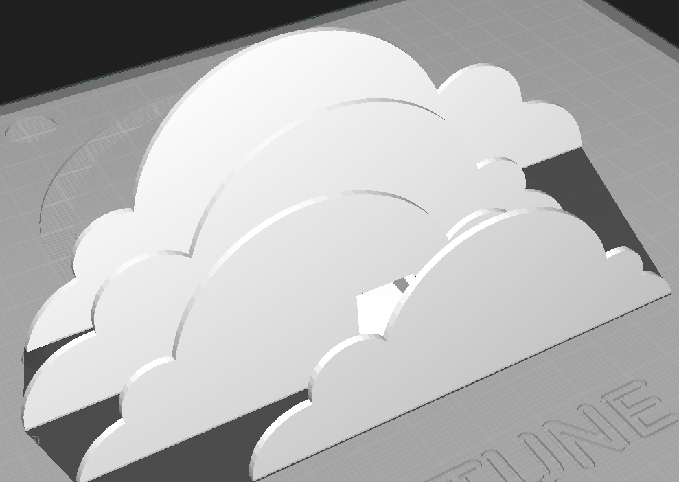 Clouds for gaming setup (inc. row for LED)