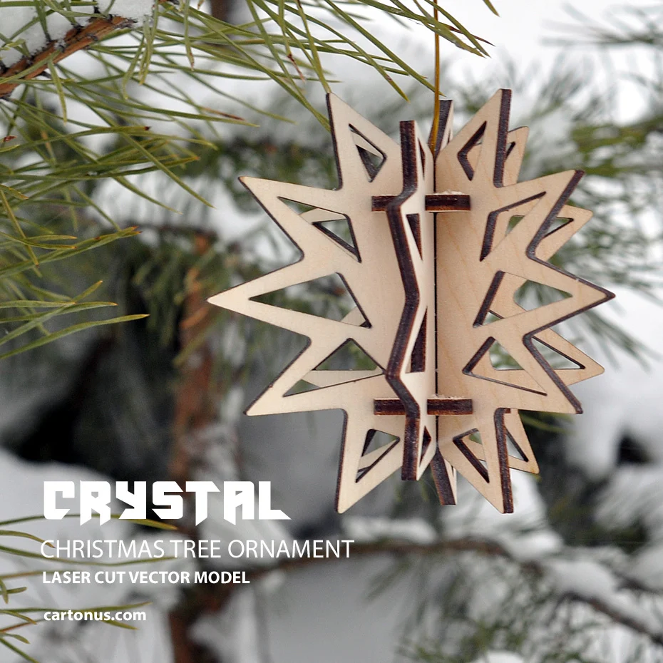 Crystal. Christmas tree ornament