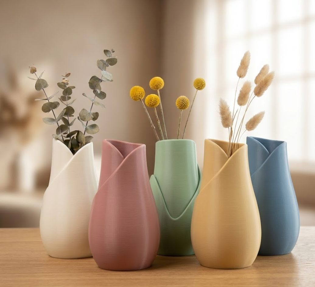 Tulip Vase - Modern Japandi Decor