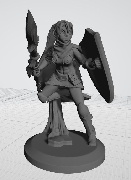 Warrior Elf Spearmaiden - 28mm