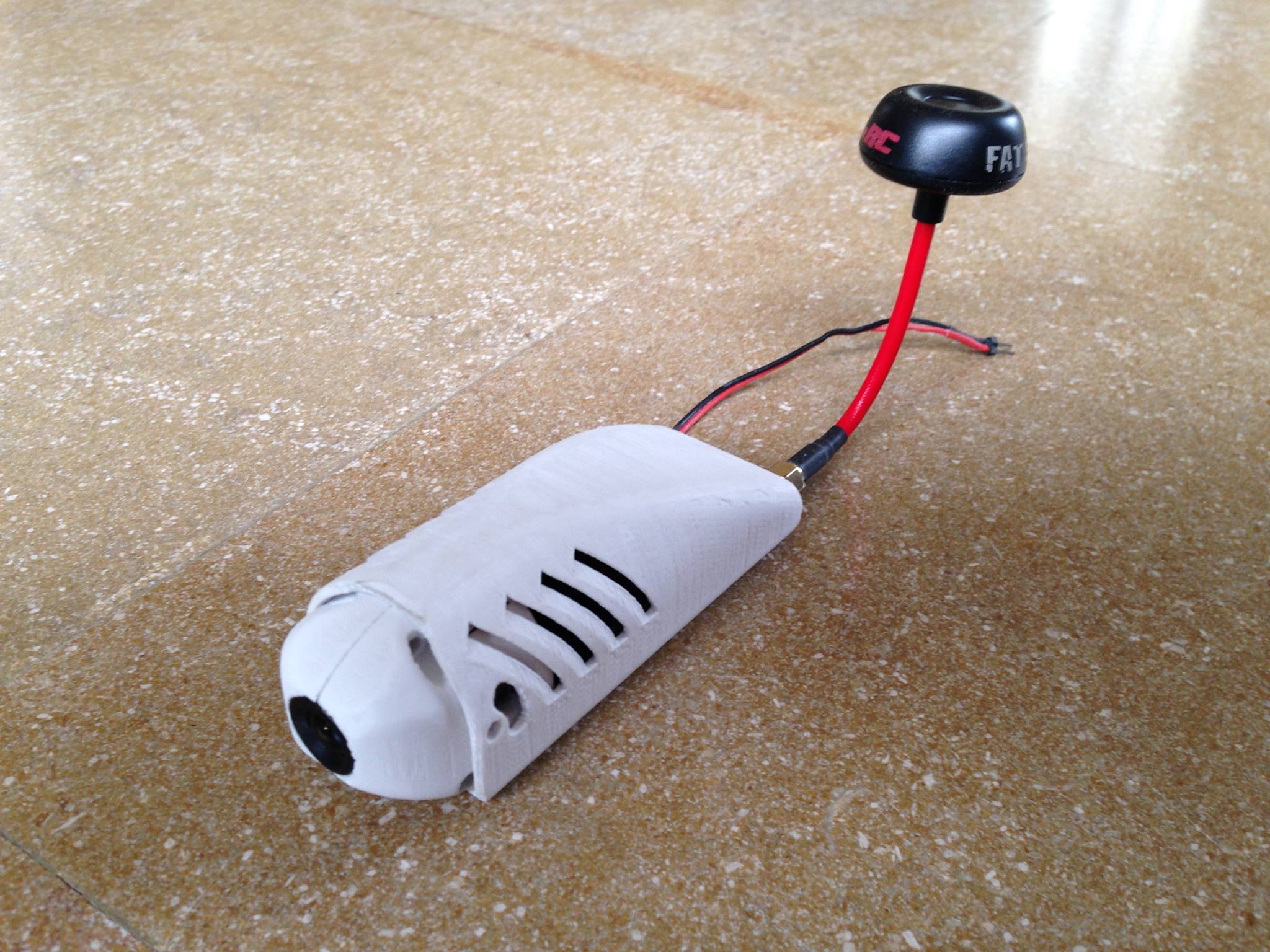 Aerodynamic case for FPV camera + transmitter