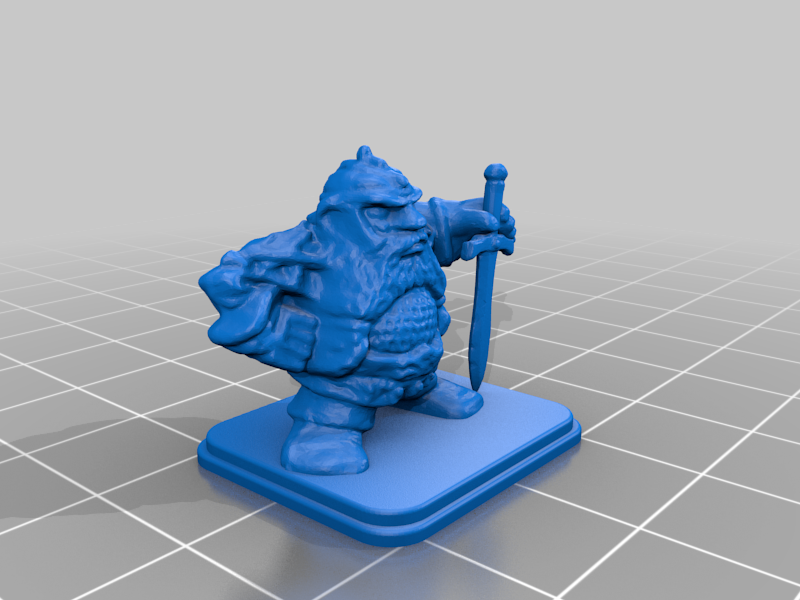 HeroQuest Dwarf Chainmail Helmet Short Sword