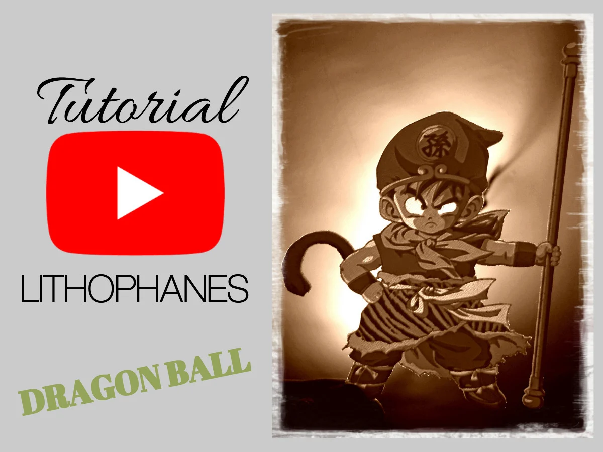Litofania DRAGON BALL con tutorial