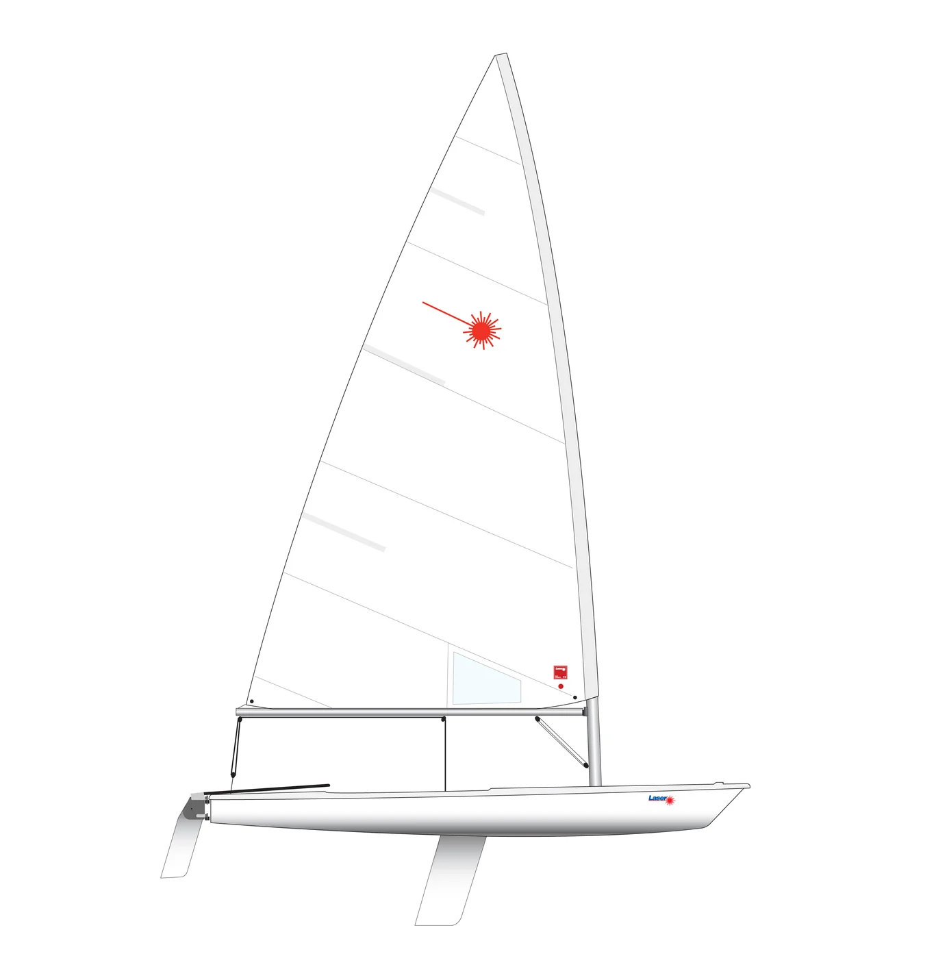 Laser Dinghy Model with Stand