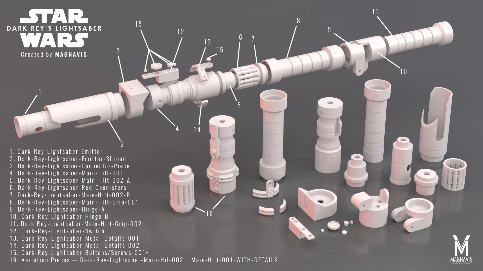 Darkside Rey Lightsaber - The Rise of Skywalker
