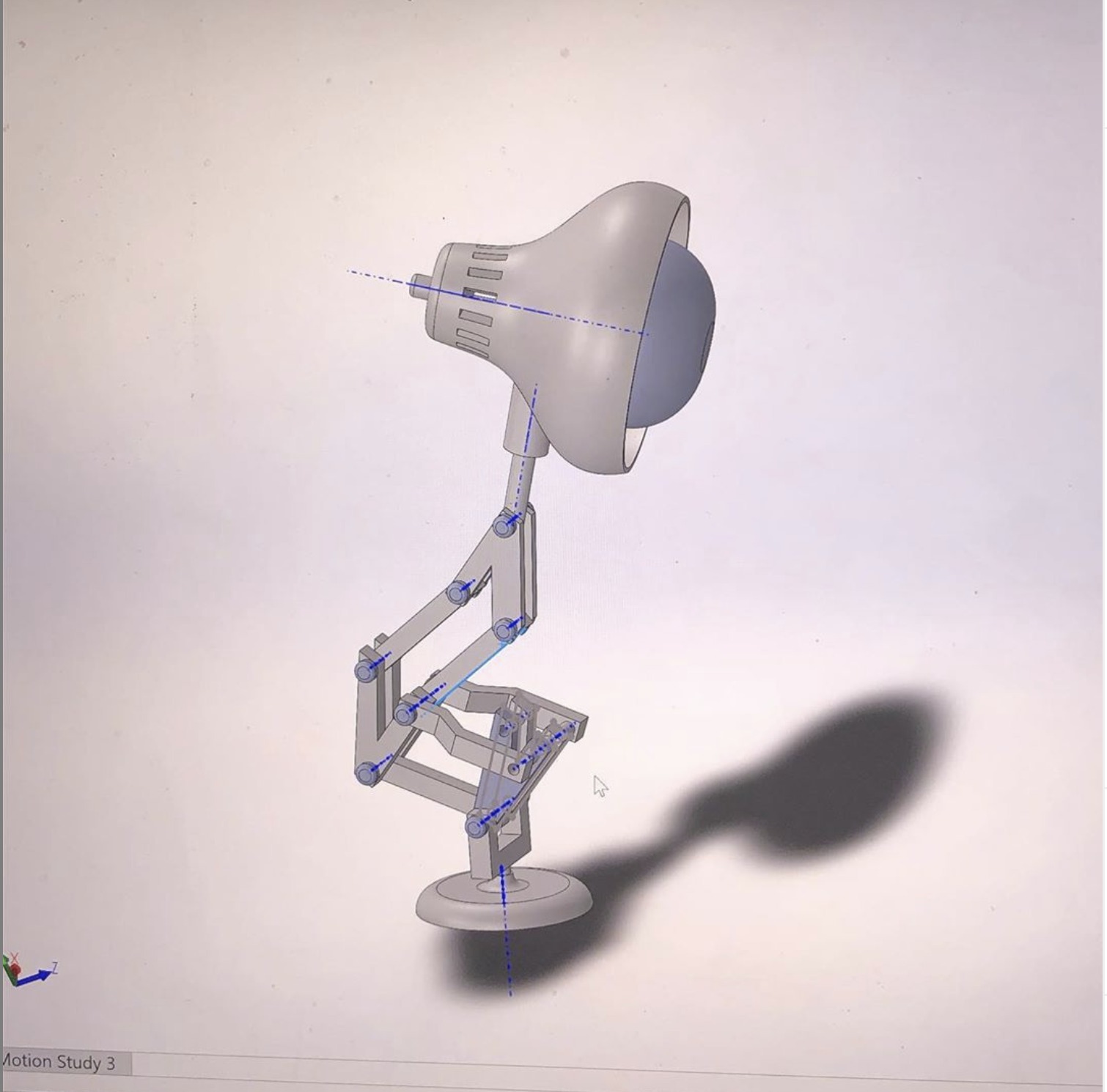 Animatronic pixar lamp