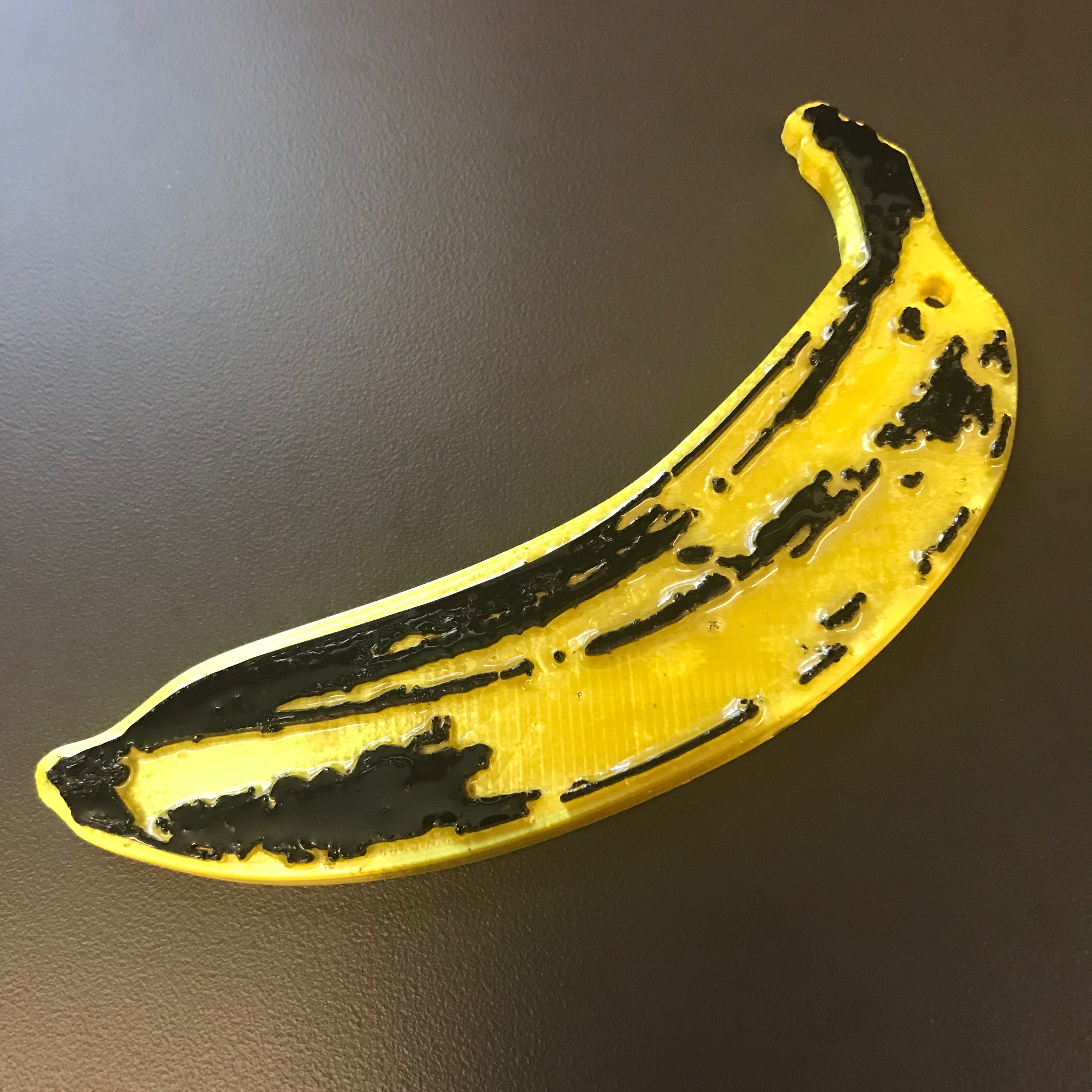 Pop Art style Banana Keychain