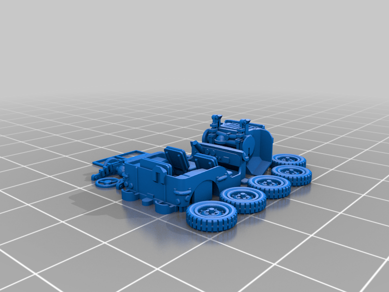 Jeep with Soft top easy print