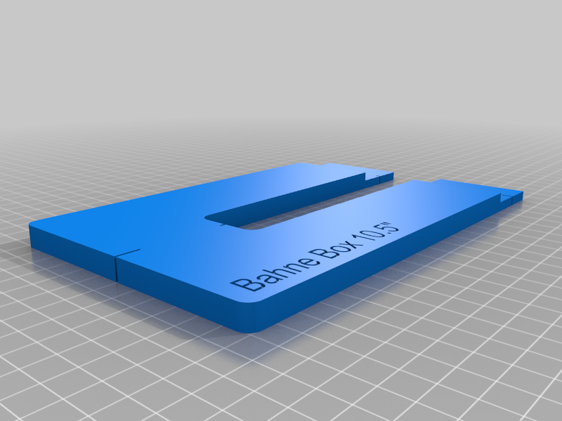 10.5" Longboard Fin Box Template - Bahne Box - Fins Unlimited