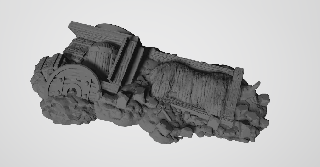 Dead Animal and Damaged Cart - Hayland Terrain - Fantasy