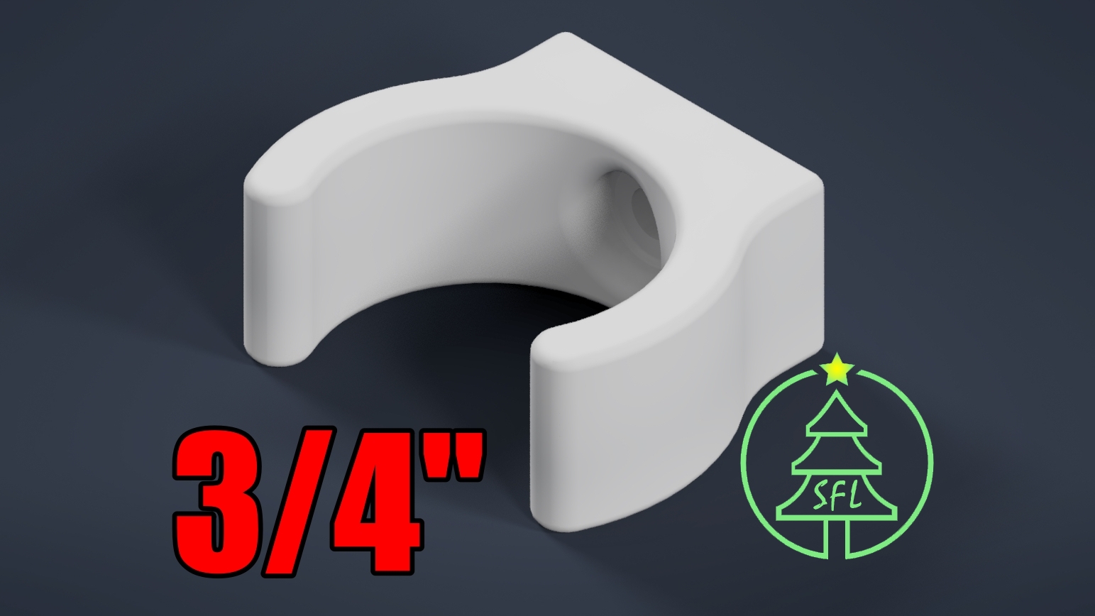 3/4" Flush Mount PVC Pipe Clip