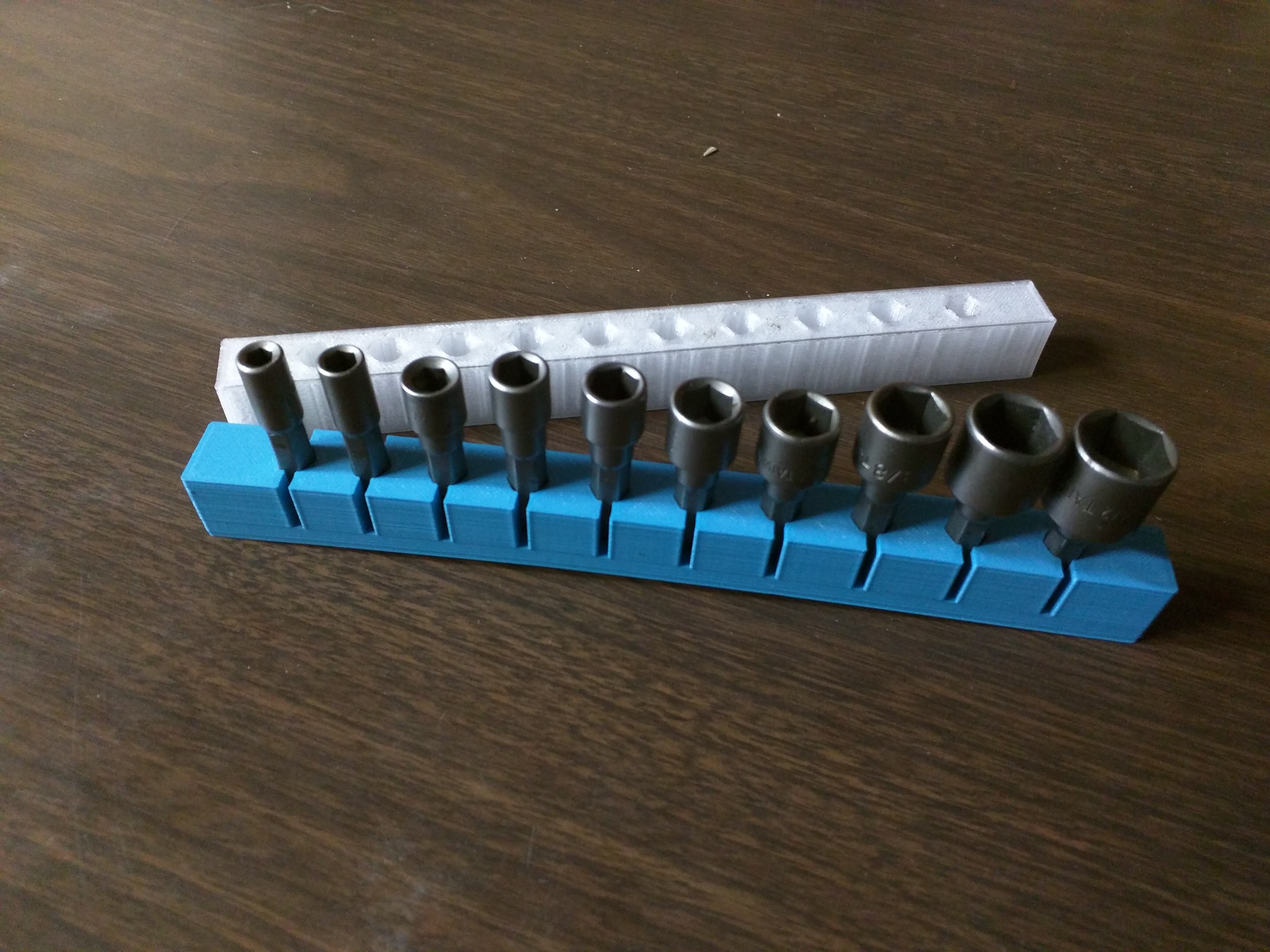 Variable Spacing Customizable Hex Bit Holder