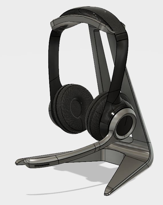 Headphone Stand (Re-modeled Makerbot stand)