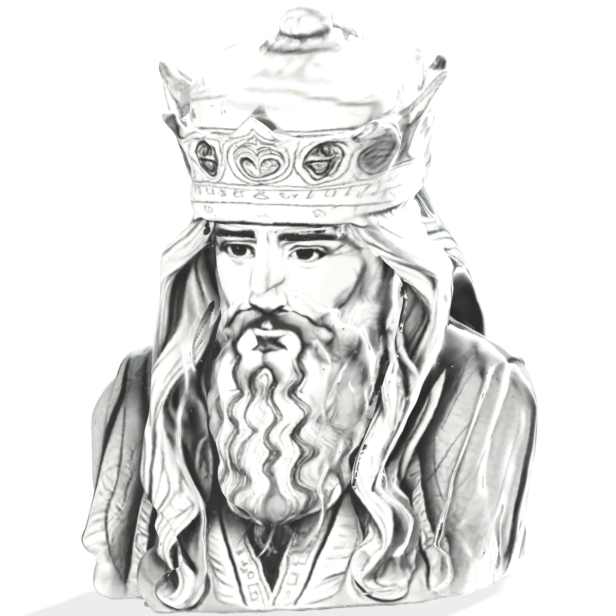 Medieval King Bust