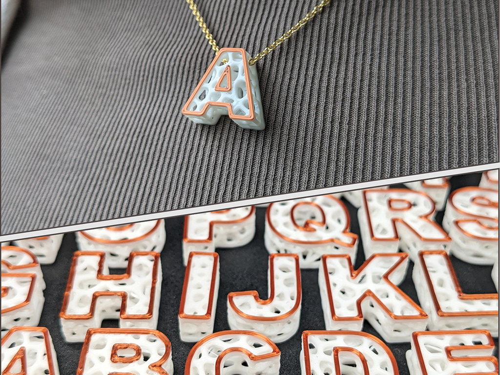 Necklace Pendant Letters