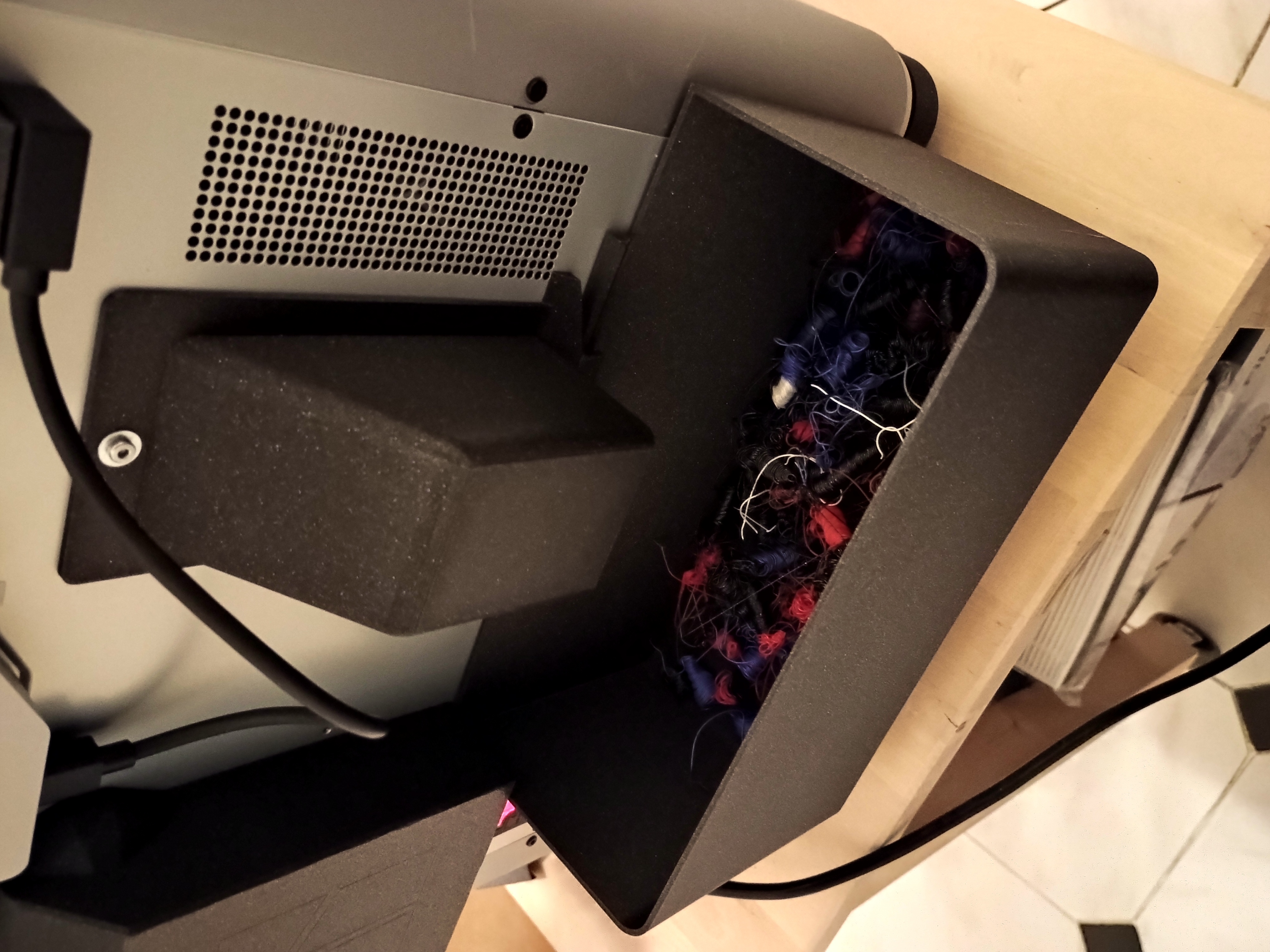 X1C Slide-in poop bucket with chute