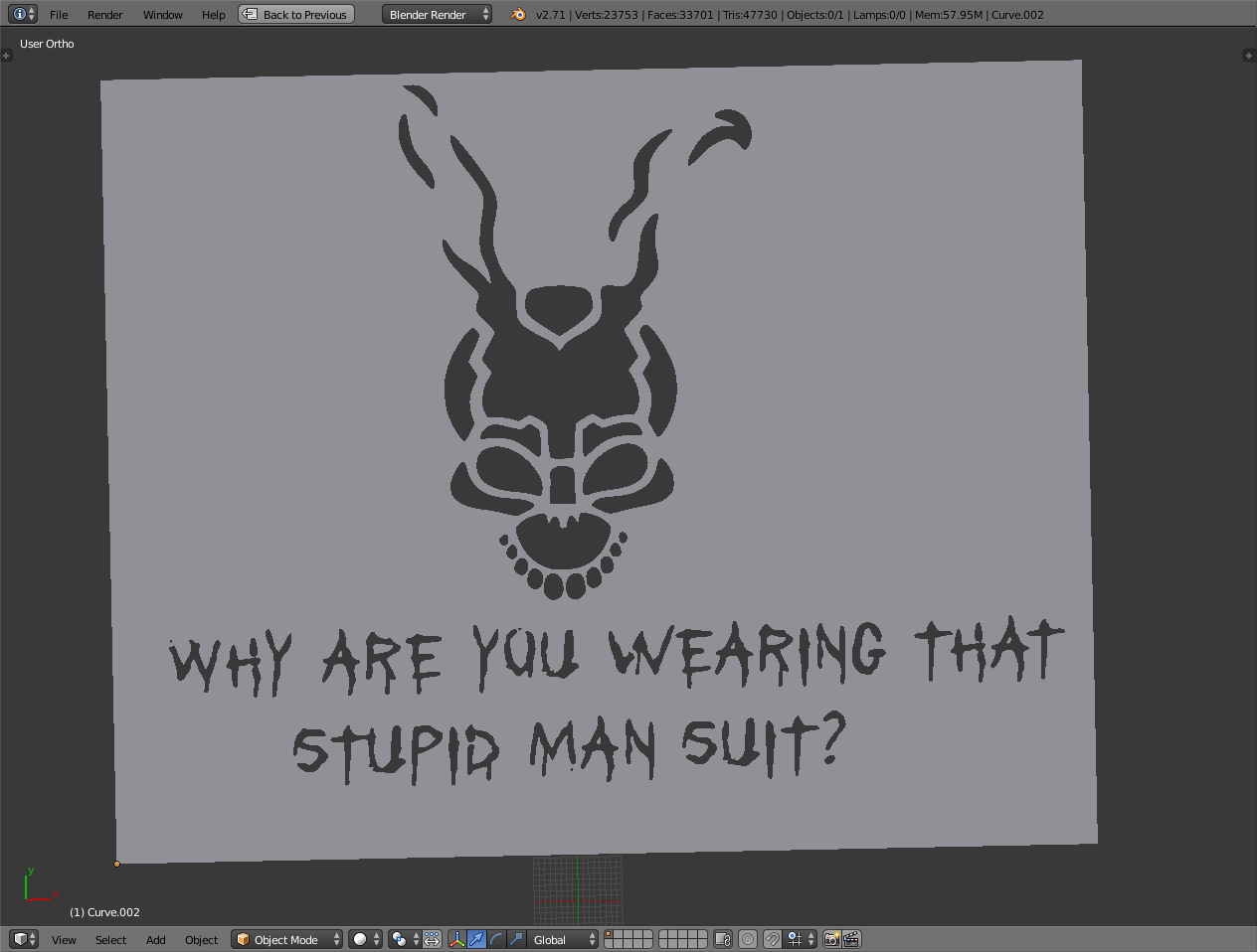 Donnie Darko Stencil