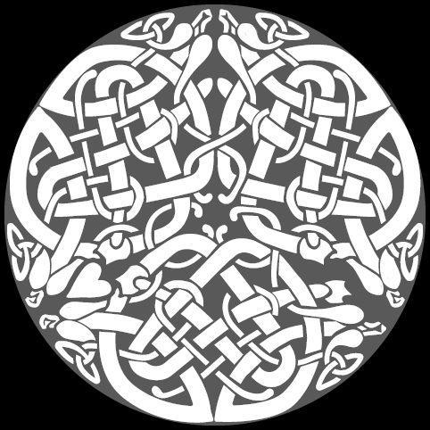Serpentine Celtic Knot Drop Spindle Whorl