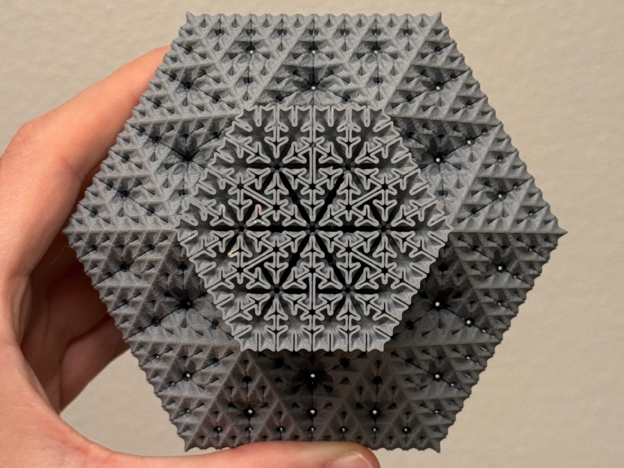 Sierpiński Snowflake Fractal Tower - Level 4 (Vase Mode)