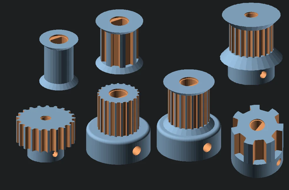 Toothed pully module Parametric