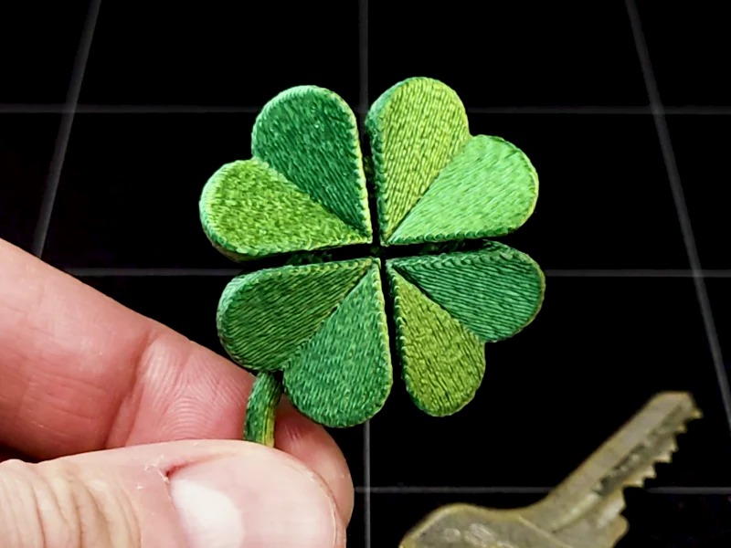 Flexible Four Leaf Clover Keychain
