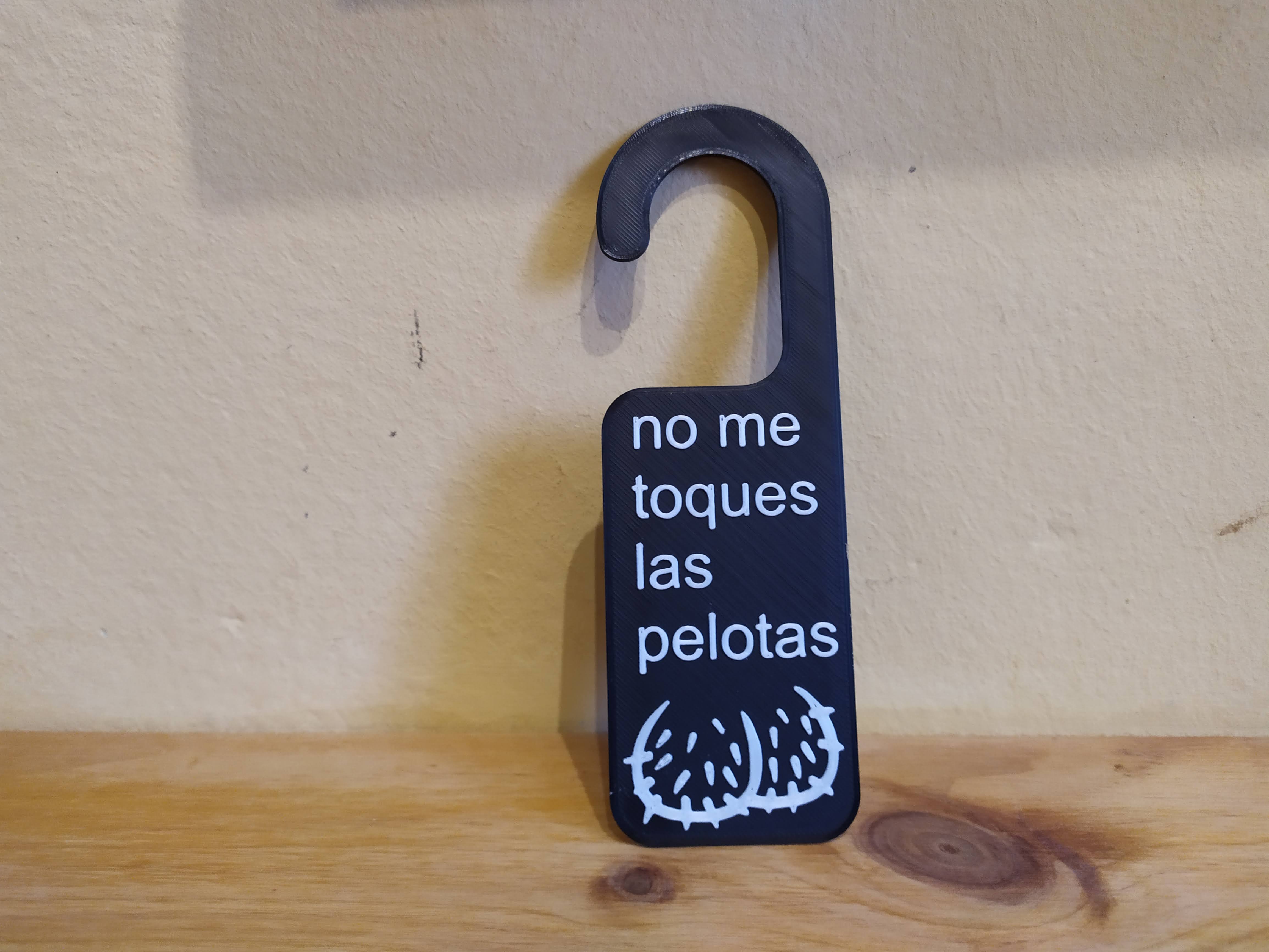 Cartel para pomo de puerta