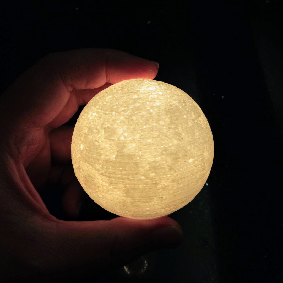 2.5 Inches NASA CGI Moon Kit 2019 Moon Lamp