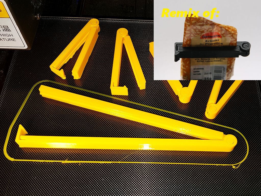 Parametric Bag Clip - PLA compatible