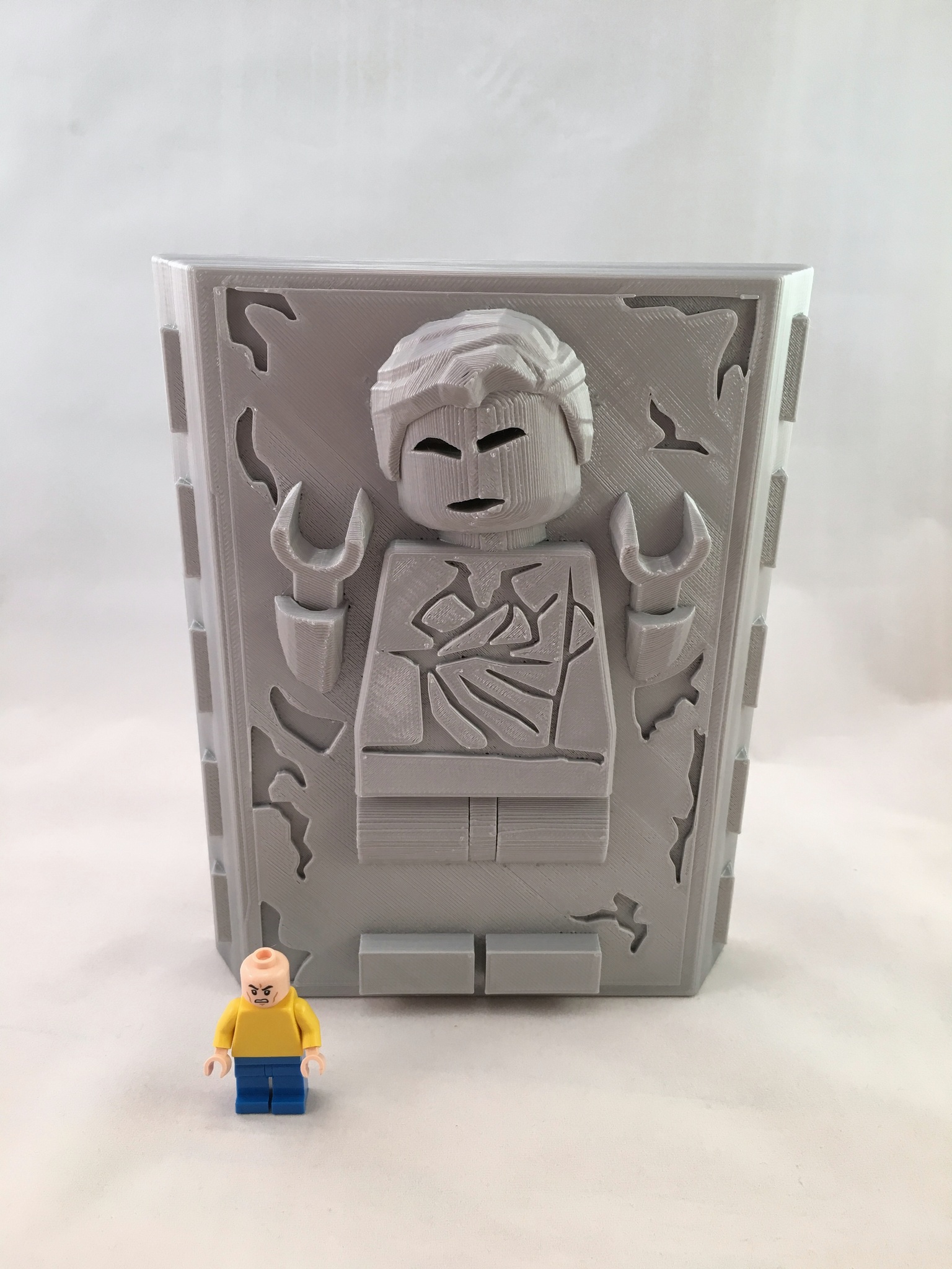Giant LEGO carbonite Han Solo