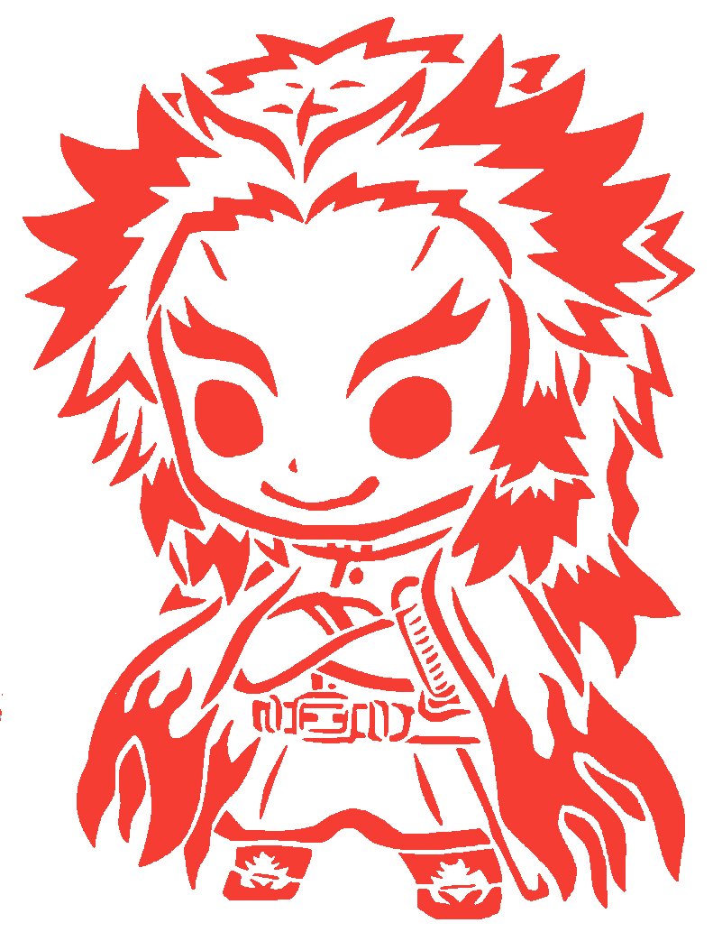 Kyojuro Rengoku stencil 5
