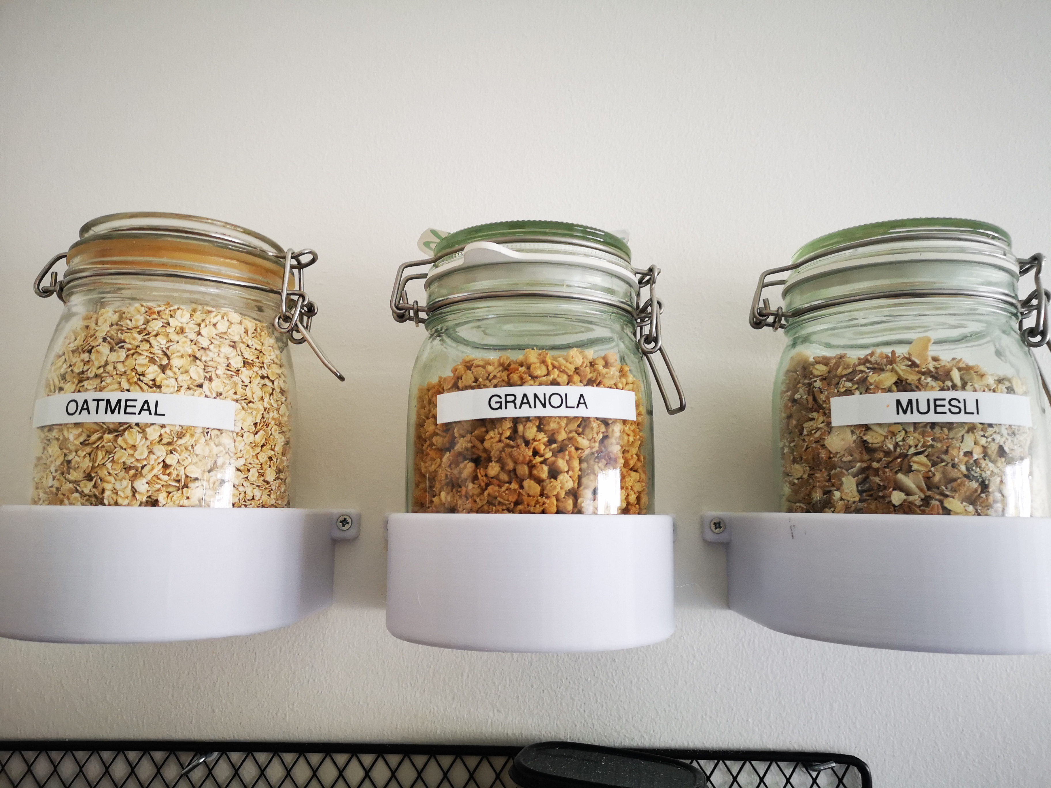 Glass jar wall mounted shelf - IKEA Korken 1L