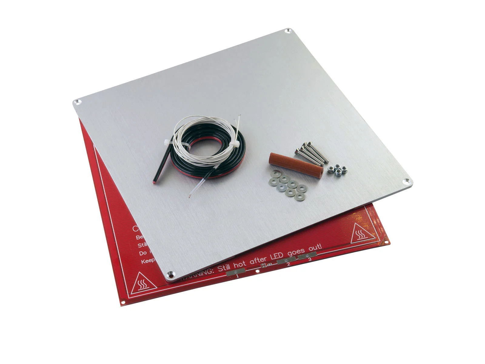 3D Printer Aluminum Build Plate for MK2B PCB Heater, 220x220mm Size