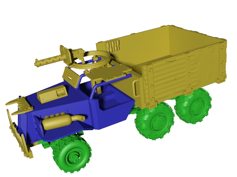 28mm orc trukk cabin and platform