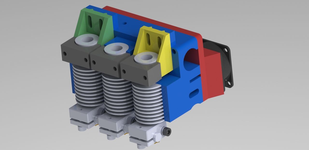 RepRapPro Mendel Tricolor E3D MOUNT V2